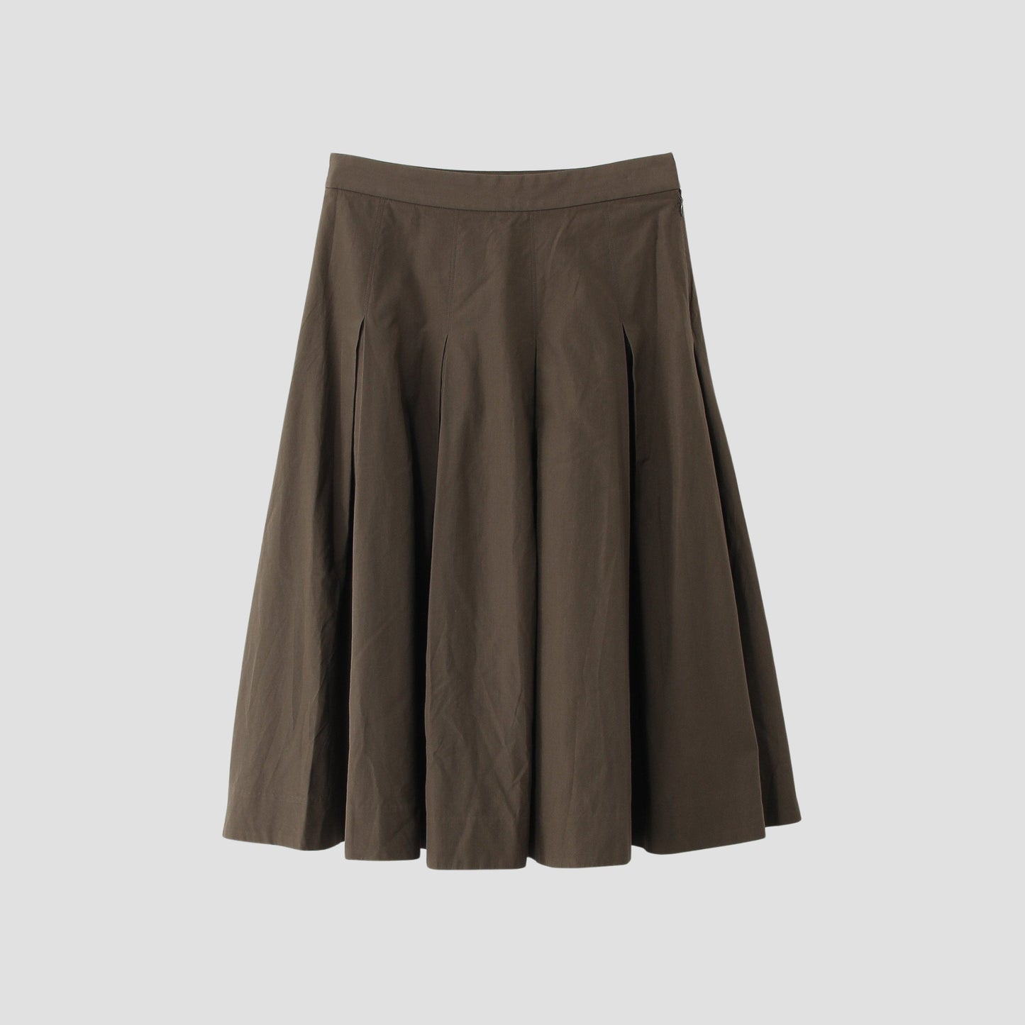 COTTON SILK POPLIN SKIRT