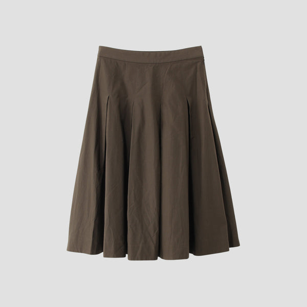 COTTON SILK POPLIN SKIRT