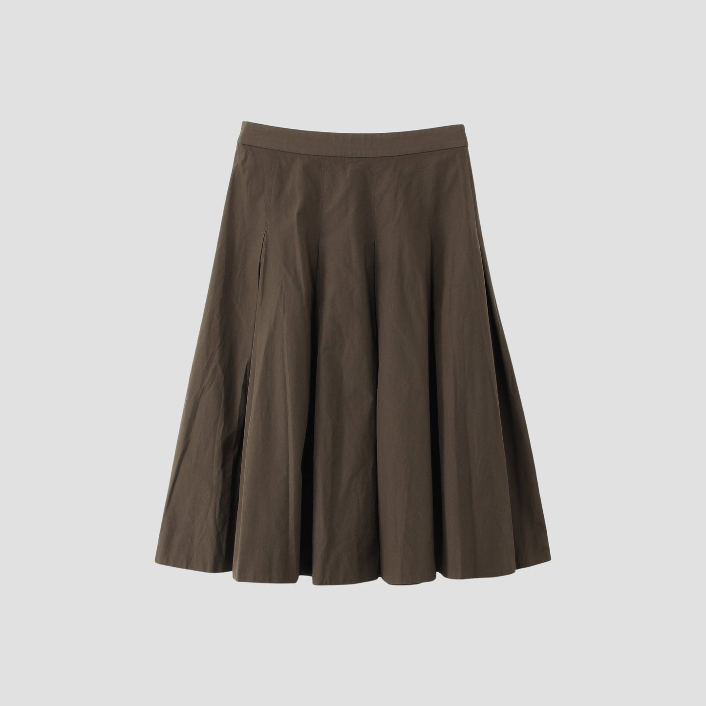 COTTON SILK POPLIN SKIRT