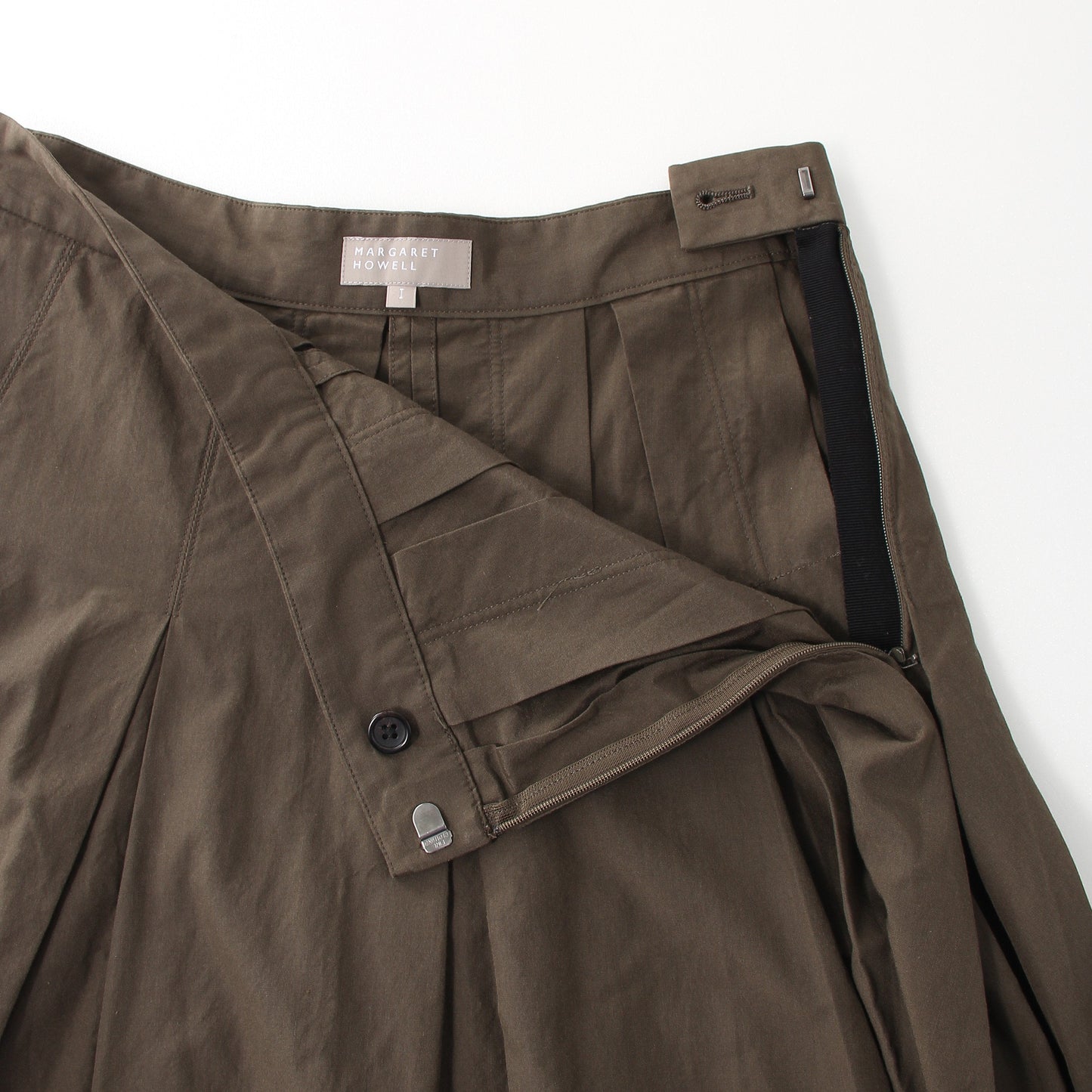 COTTON SILK POPLIN SKIRT
