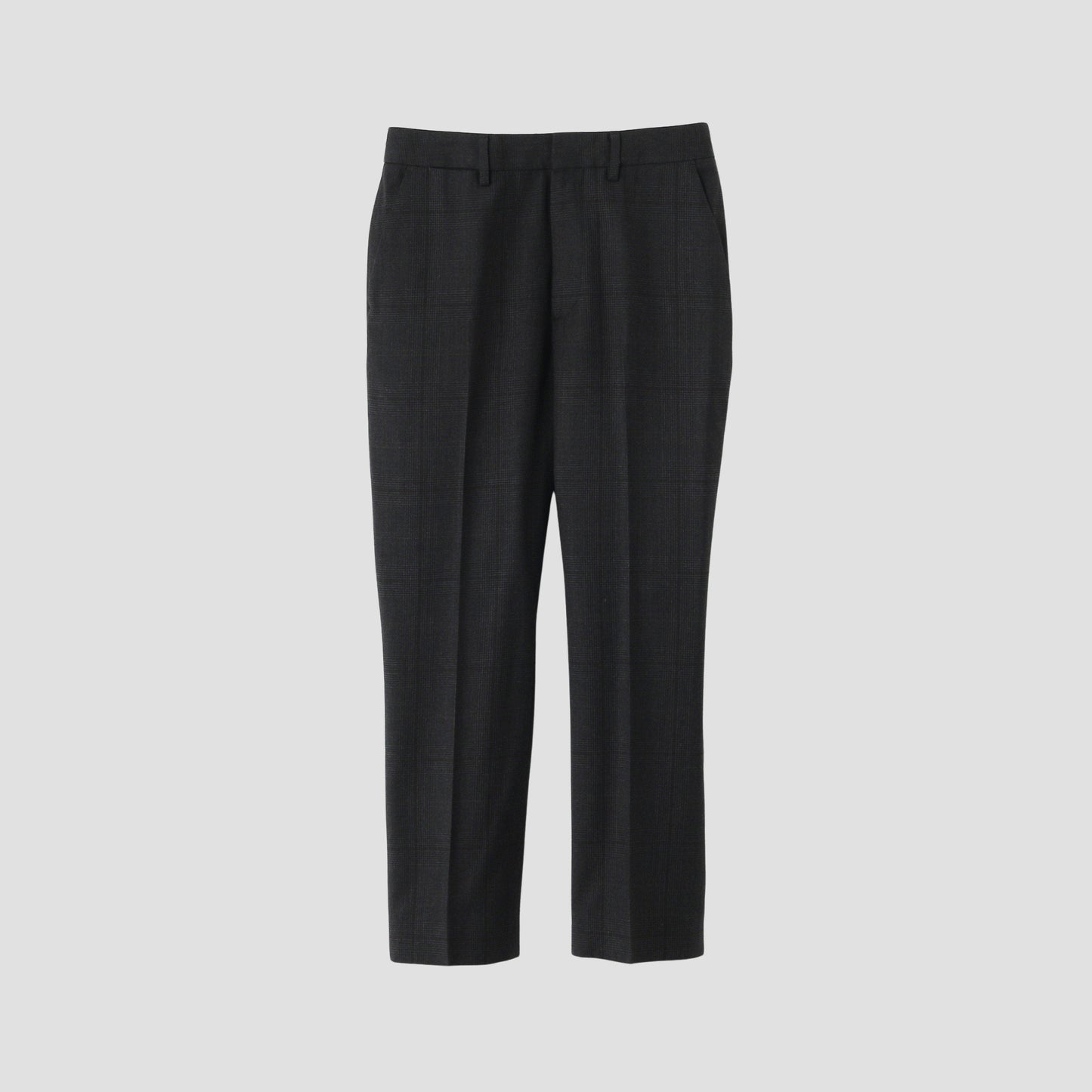 LARGE CHECK WOOL COTTON TROUSERS
