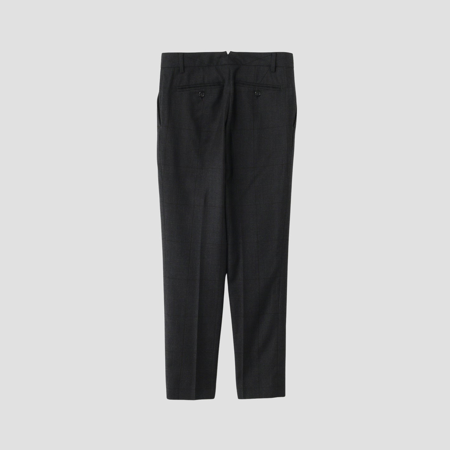 LARGE CHECK WOOL COTTON TROUSERS