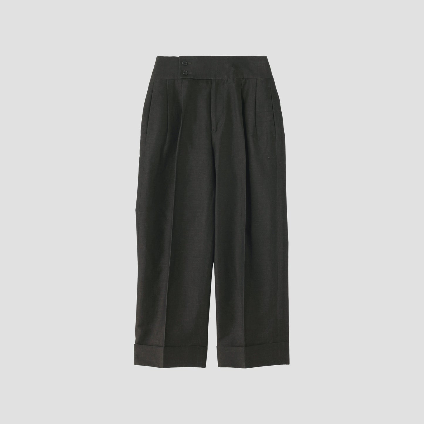 WASHED LINEN COTTON TROUSERS