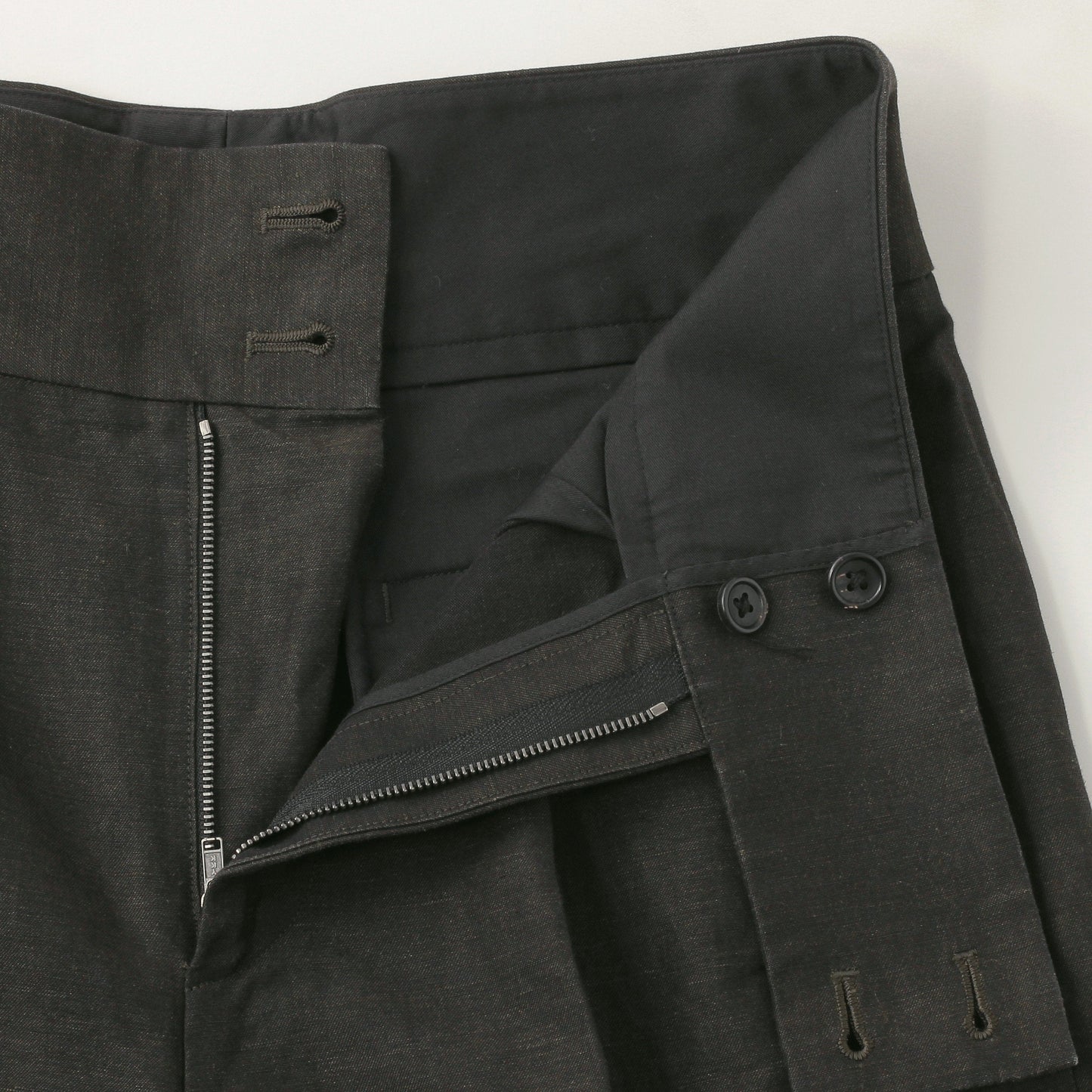 WASHED LINEN COTTON TROUSERS