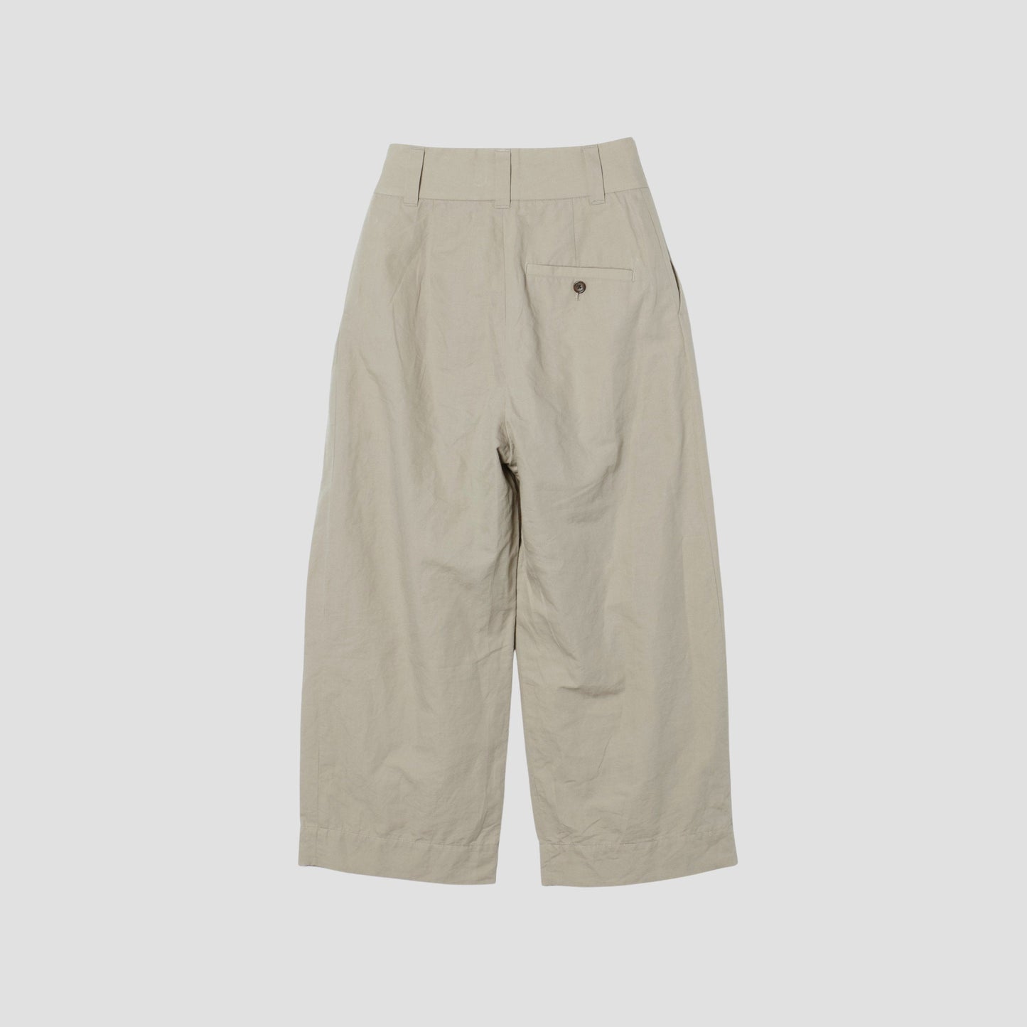 PLAIN WEAVE COTTON LINEN TROUSERS