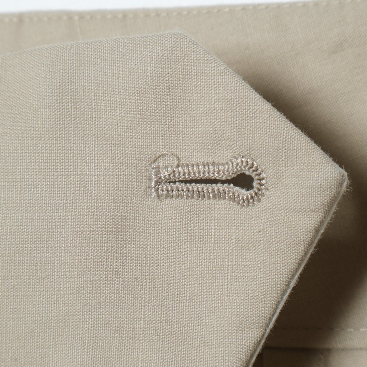 PLAIN WEAVE COTTON LINEN TROUSERS