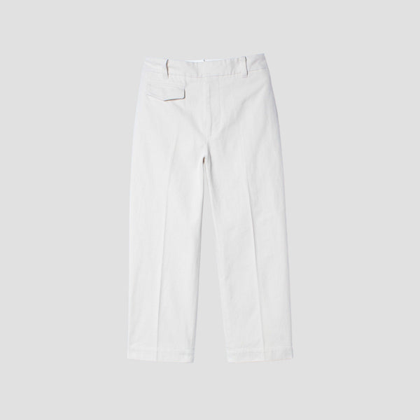 WASHED COTTON TWILL TROUSERS