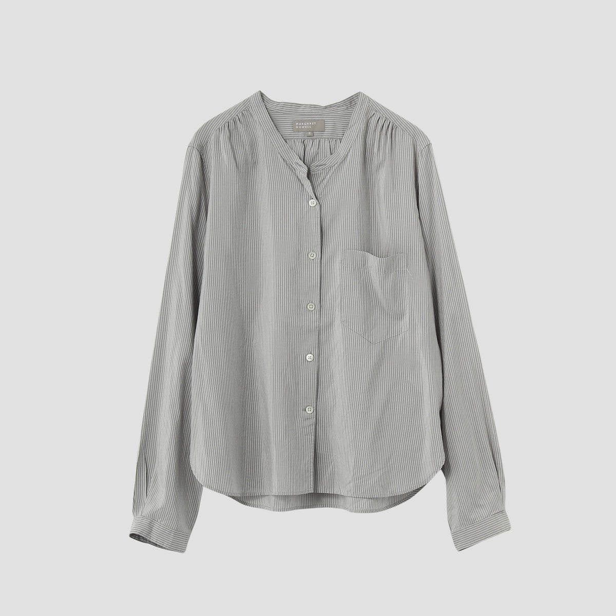 COTTON SILK STRIPE SHIRT