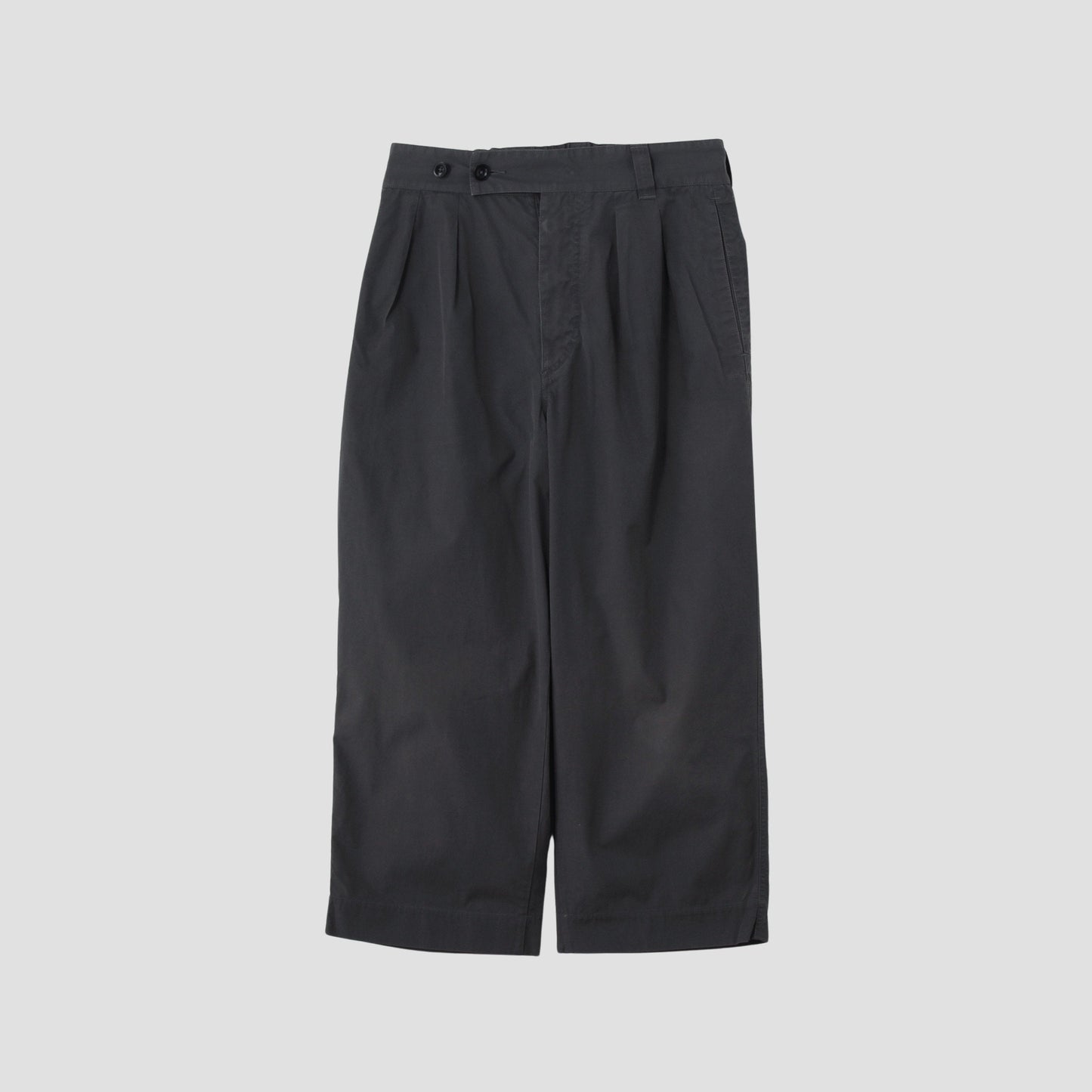 FINE COMPACT COTTON POPLIN TROUSERS