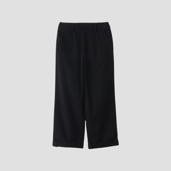 BRUSHED COTTON WOOL TROUSERS