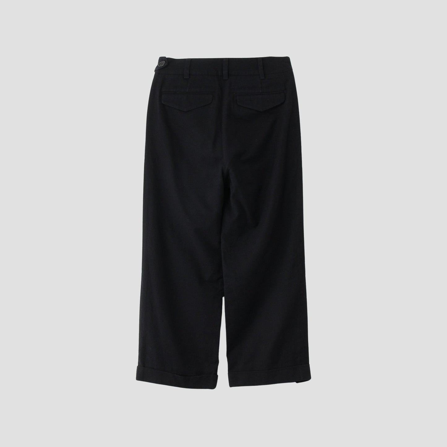 BRUSHED COTTON WOOL TROUSERS