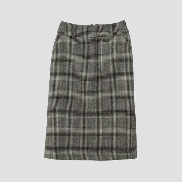 MULTI CHECK WOOL SKIRT