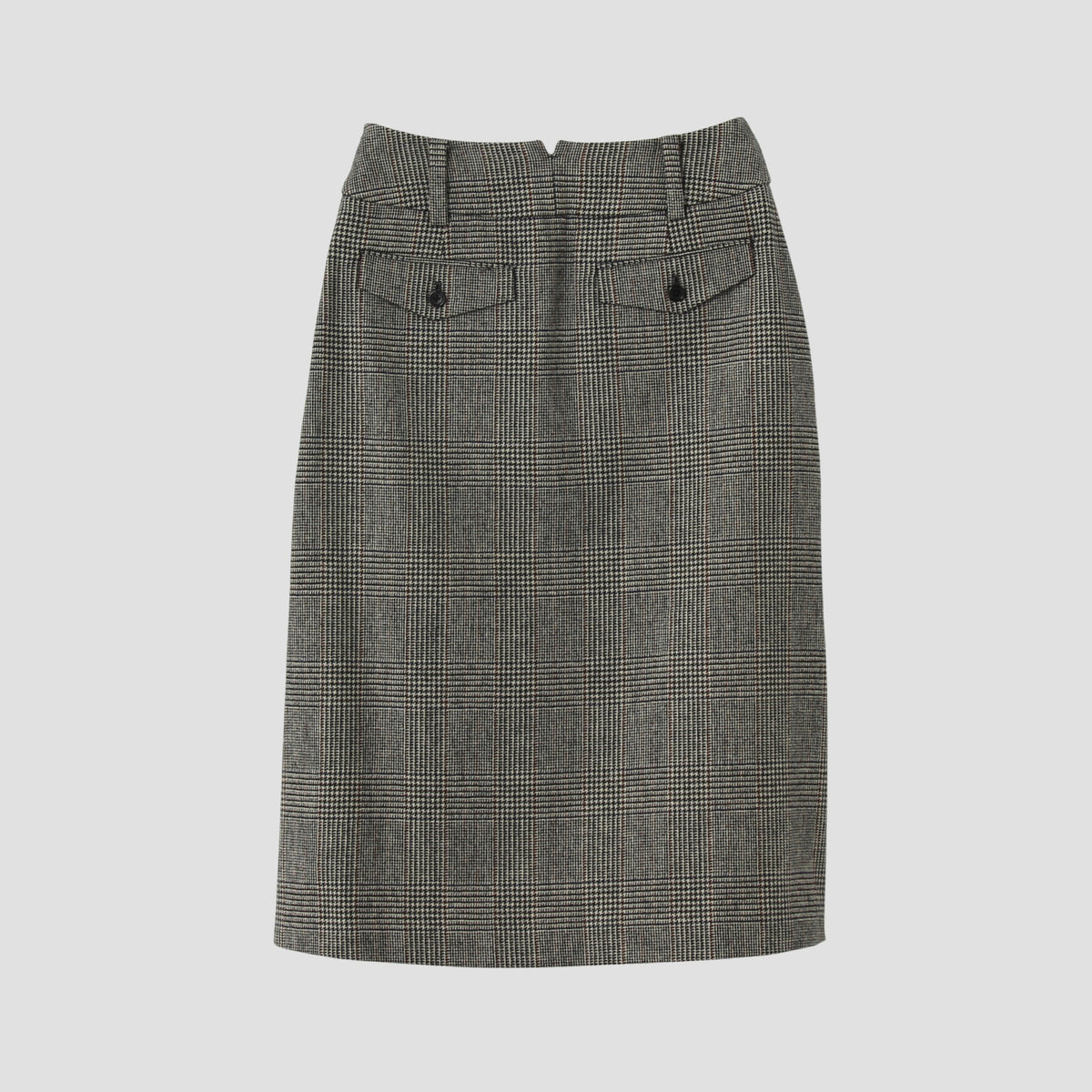 MULTI CHECK WOOL SKIRT