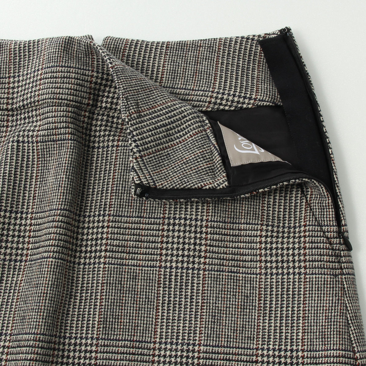 MULTI CHECK WOOL SKIRT