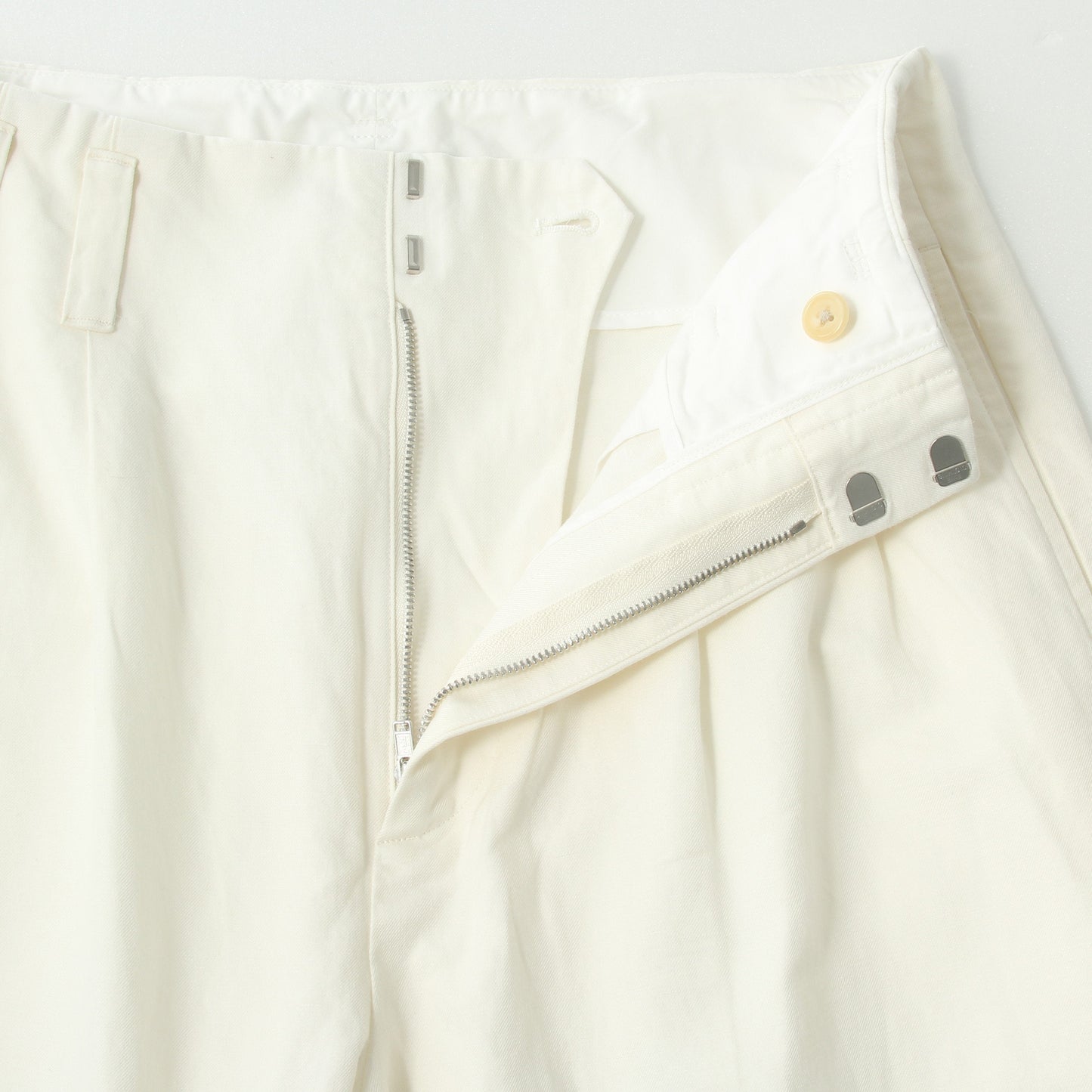 LINEN COTTON TWILL TROUSERS