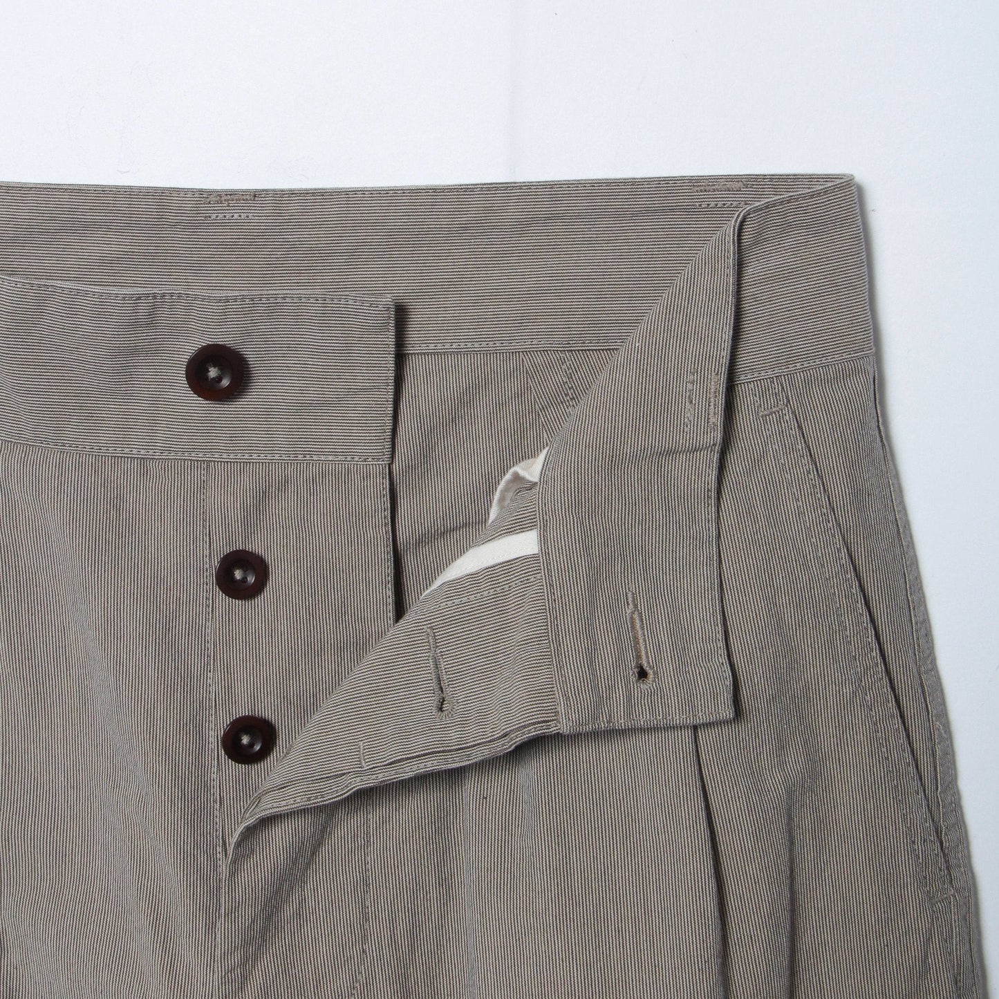 TINY STRIPE COTTON TROUSERS