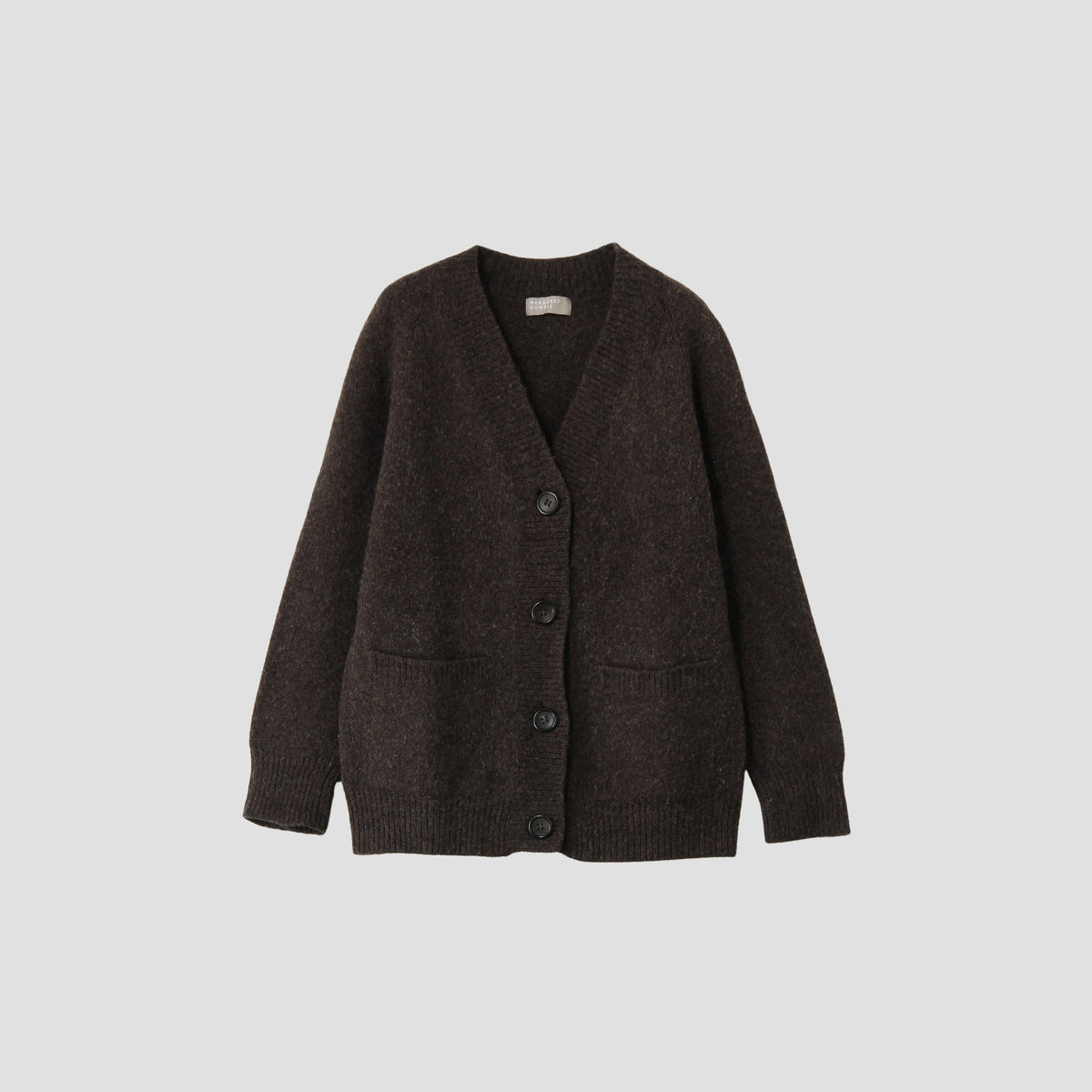 RIB COLLAR CARDIGAN KNIT