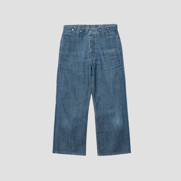GREY CAST DENIM TROUSERS