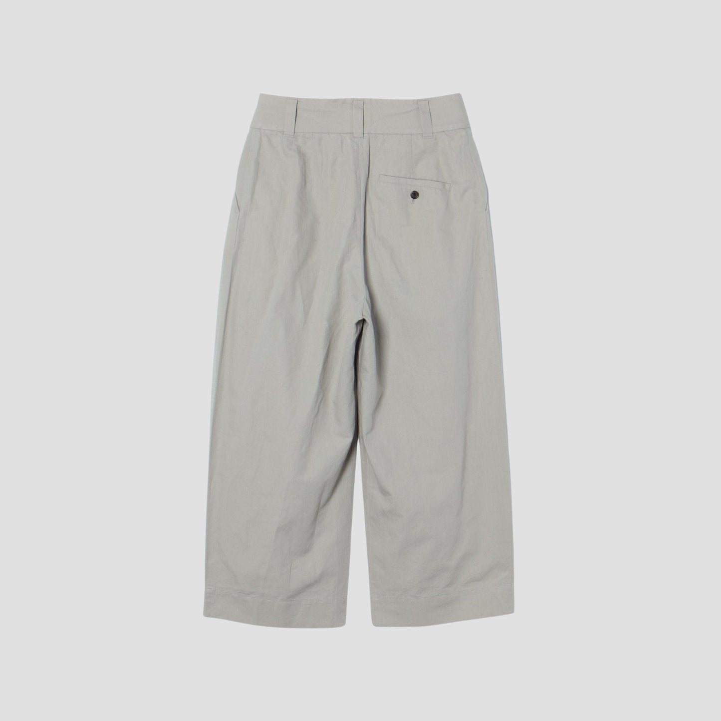 PLAIN WEAVE COTTON LINEN TROUSERS