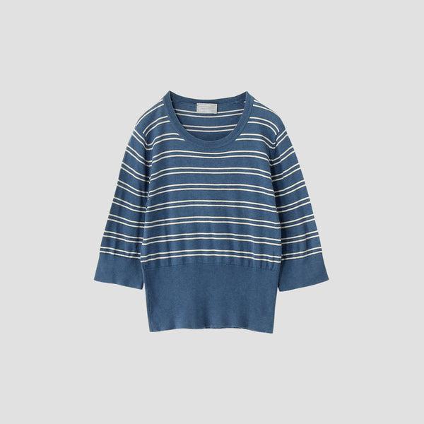 SEA ISLAND COTTON HIGH RIB JUMPER KNIT
