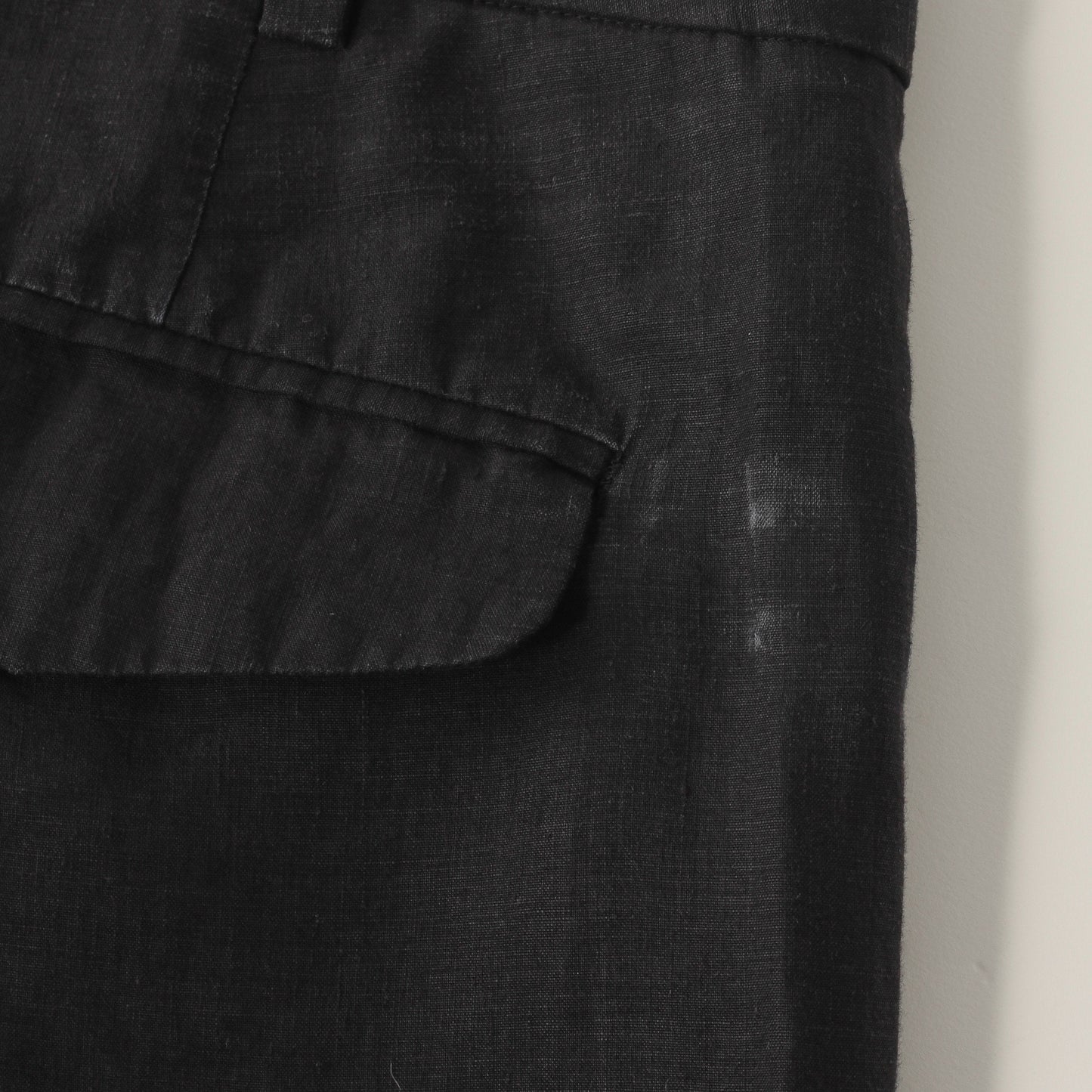 DENSE FINE LINEN POPLIN TROUSERS