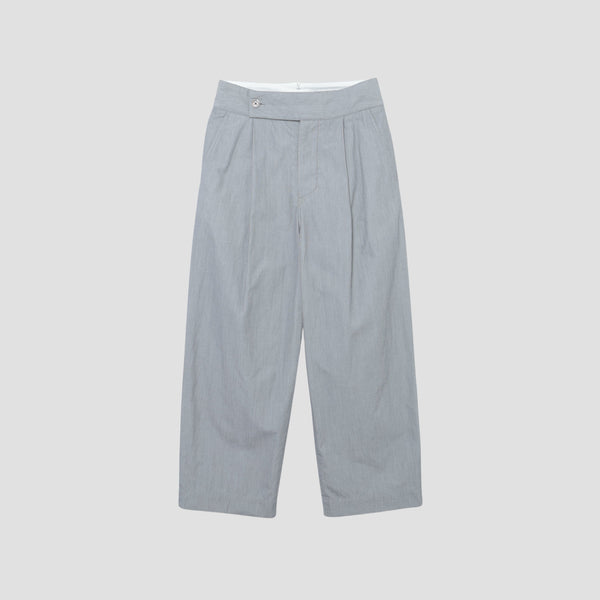 HAIRLINE STRIPE COTTON TROUSERS