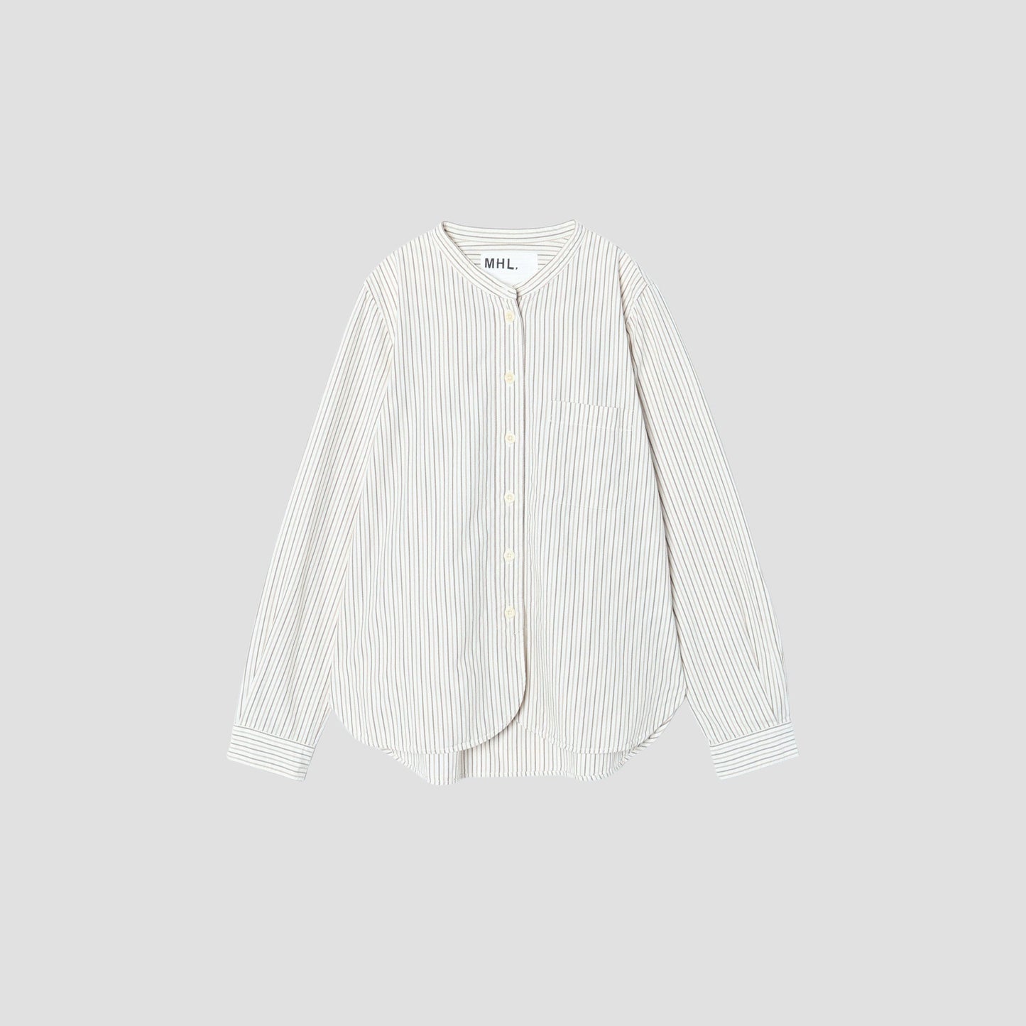 COTTON WOOL STRIPE SHIRT