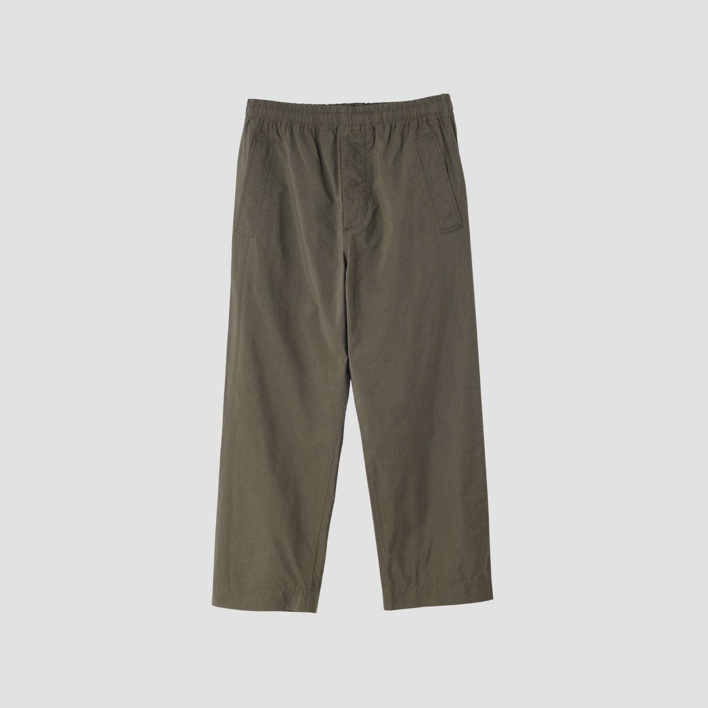 COTTON SILK POPLIN TROUSERS