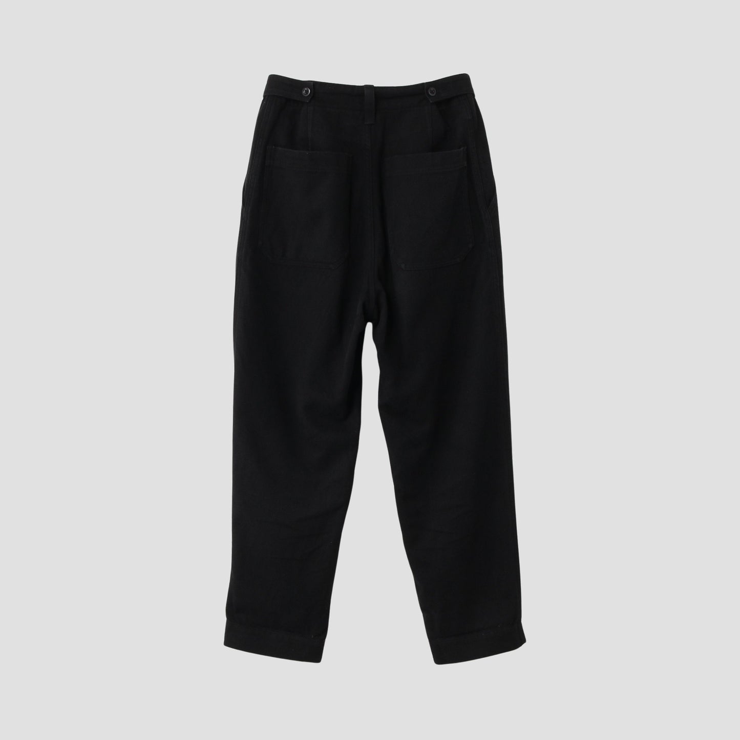 WORN LINEN COTTON DRILL TROUSERS