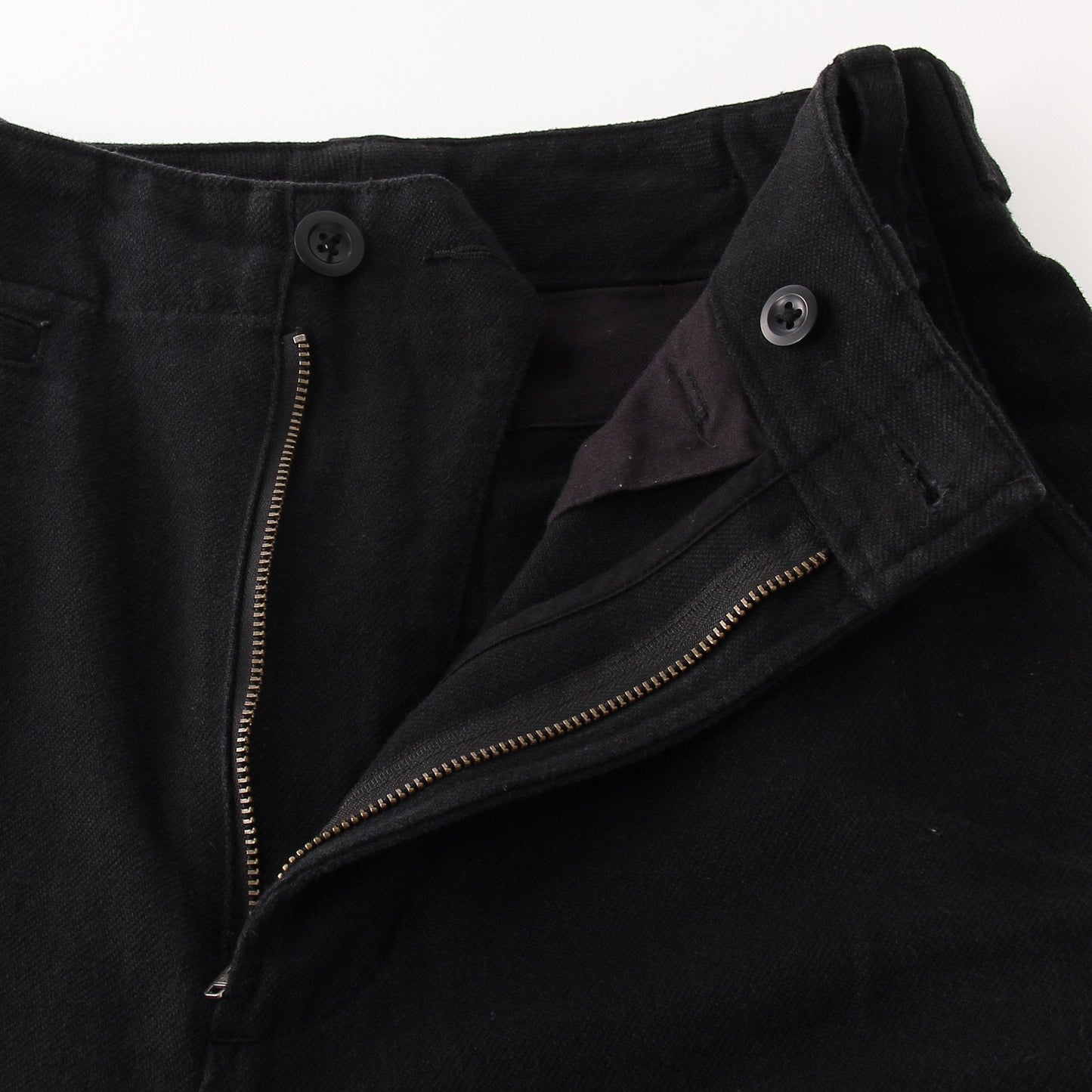 WORN LINEN COTTON DRILL TROUSERS