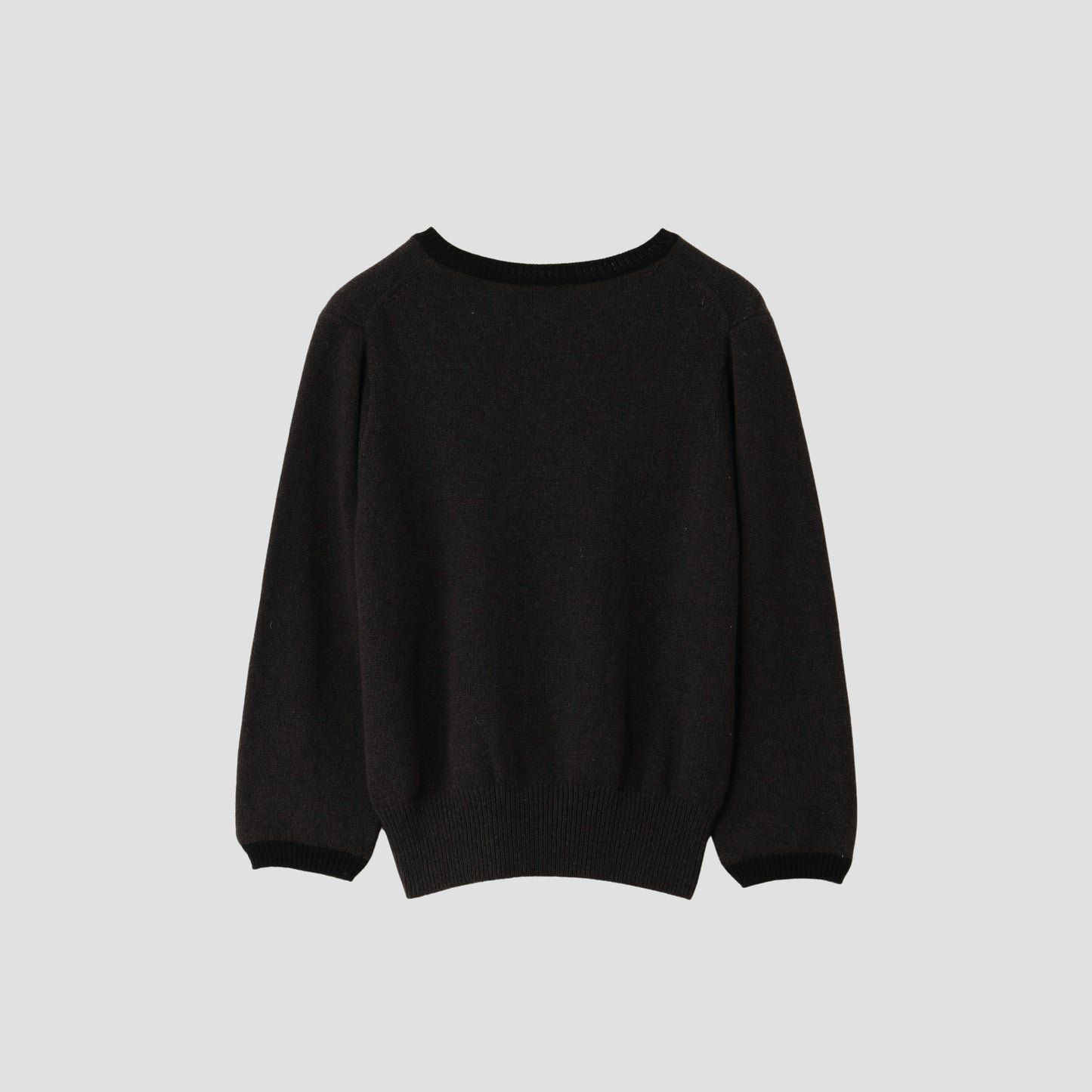 CONTRAST V NECK JUMPER KNIT