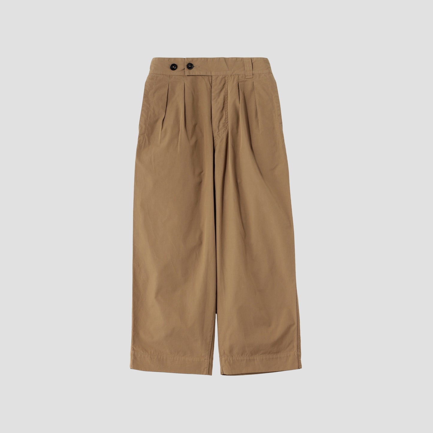 FINE COMPACT COTTON POPLIN TROUSERS