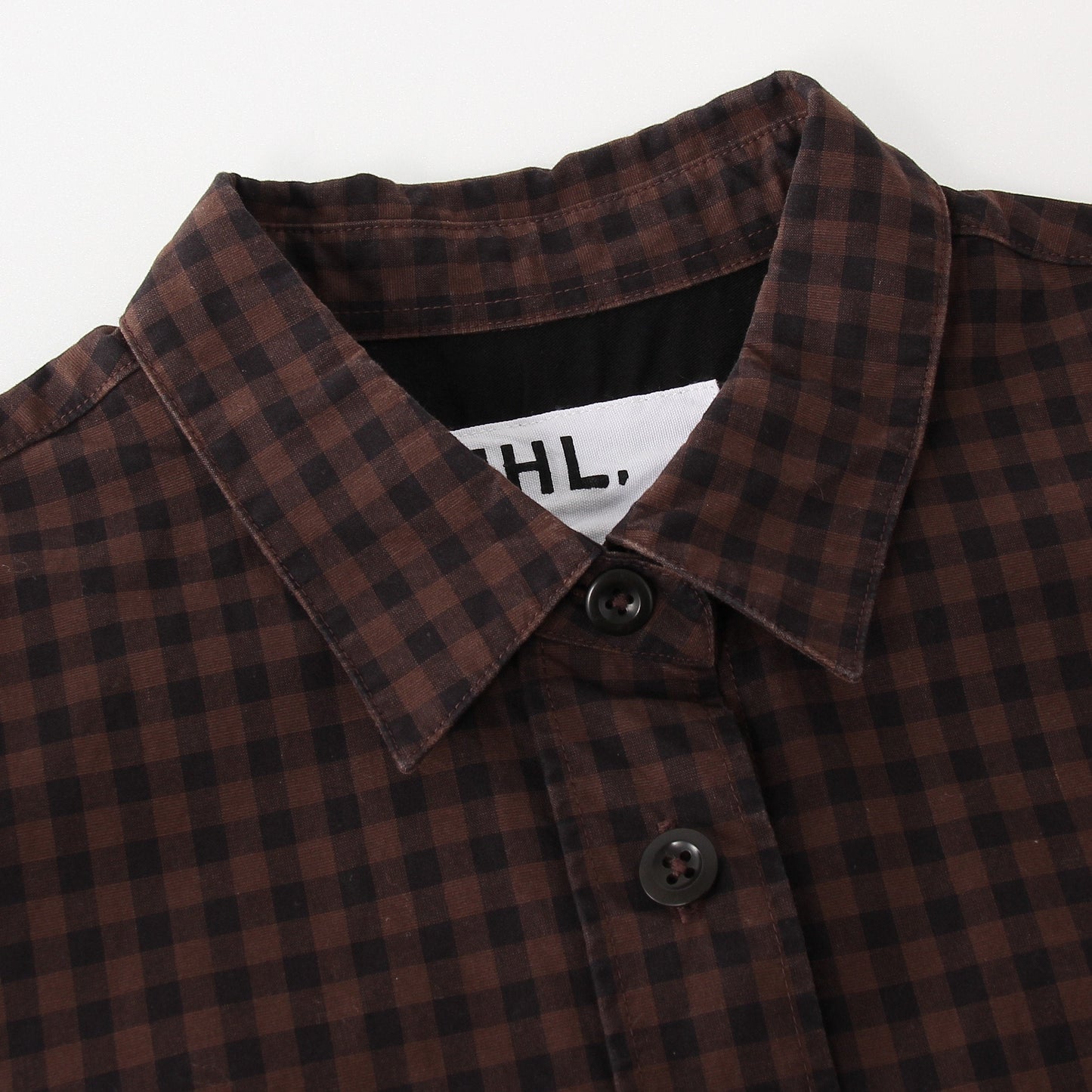 END ON END COTTON CHECK SHIRT