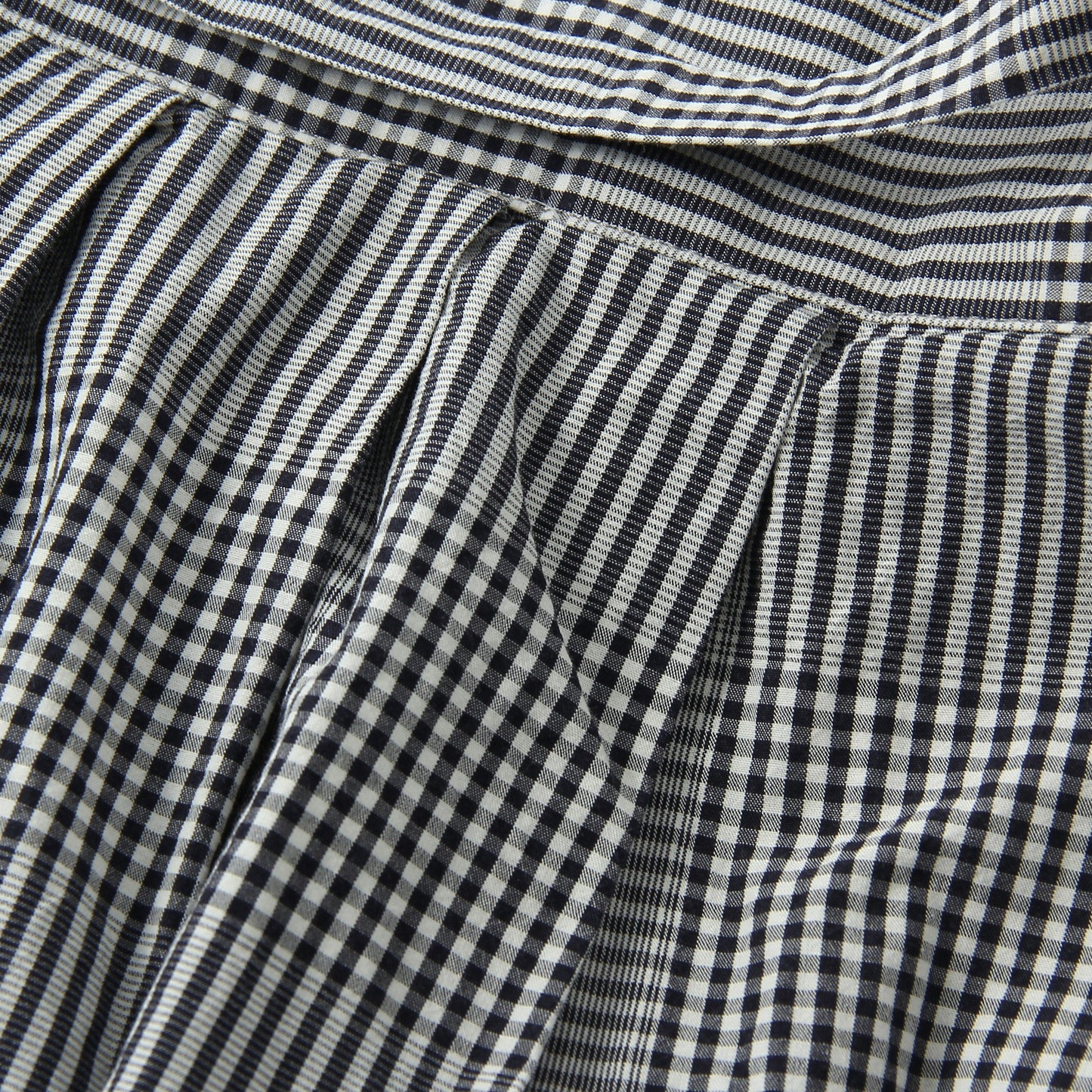GINGHAM OVERCHECK COTTON SKIRT