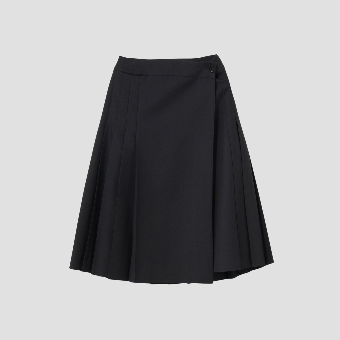 WOOL BLEND TWILL SKIRT