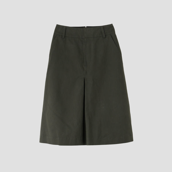 BRUSHED COTTON LINEN SKIRT