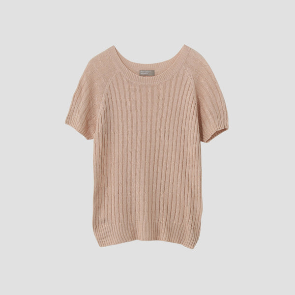 LINEN COTTON CABLE KNIT