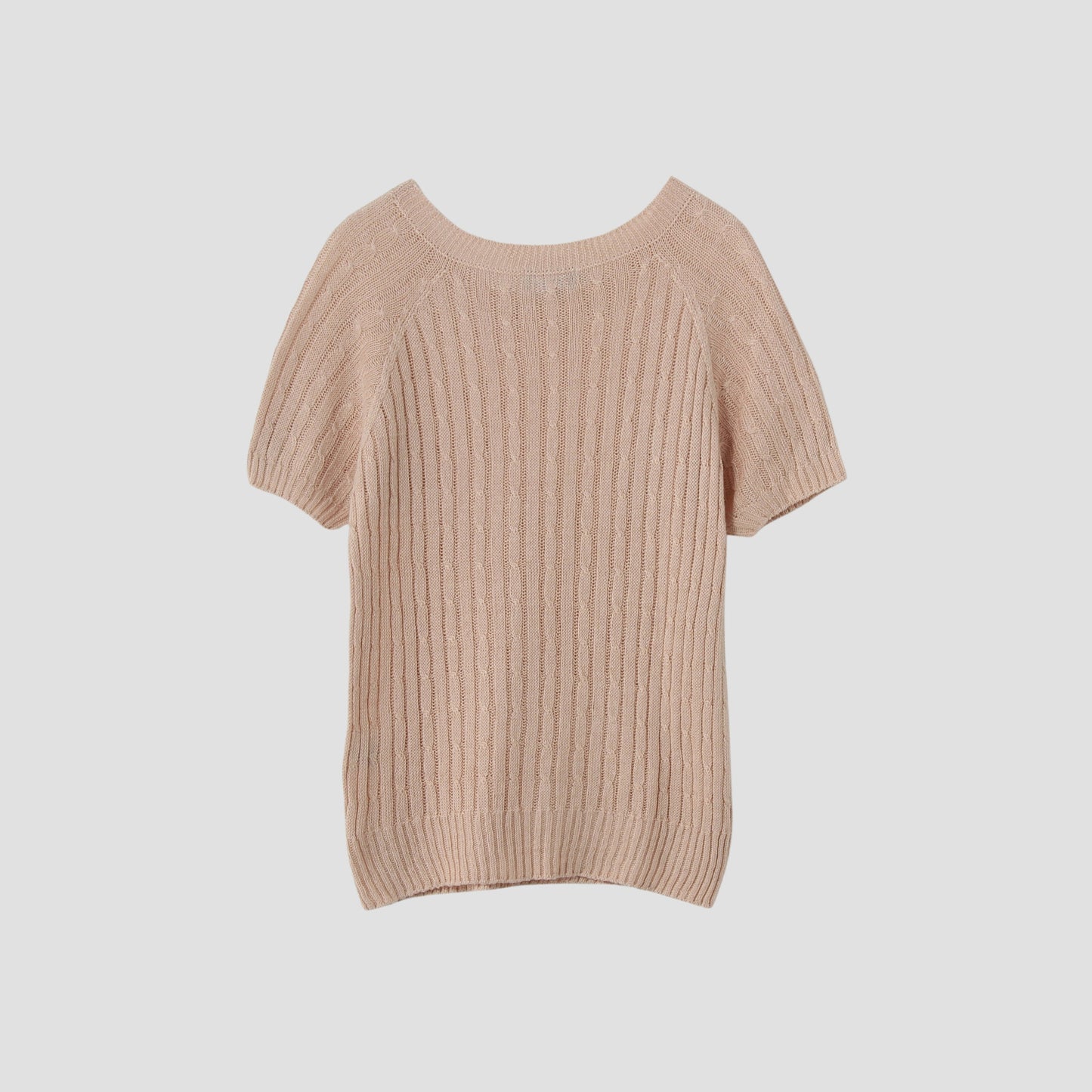 LINEN COTTON CABLE KNIT