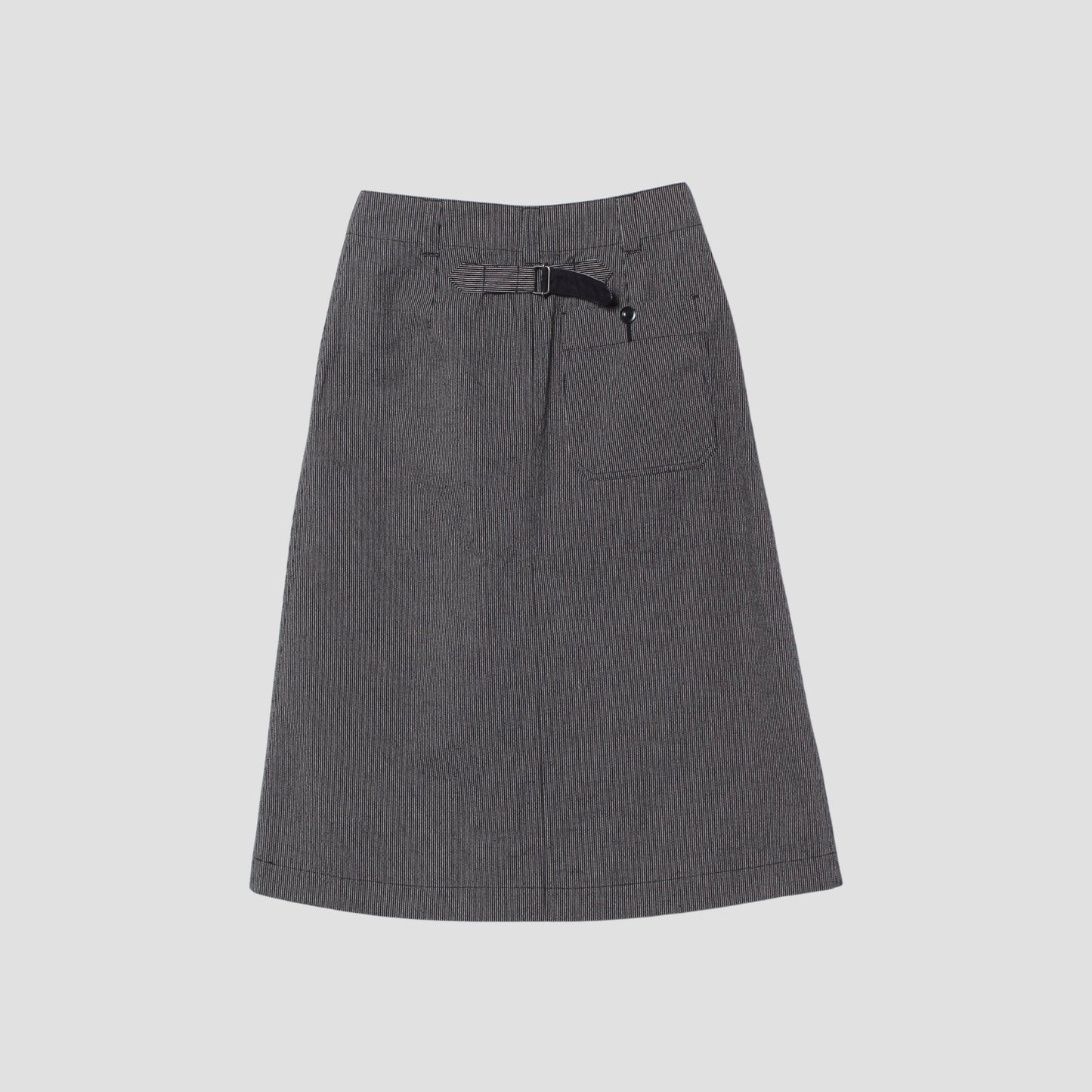 WORKWEAR STRIPE COTTON LINEN SKIRT