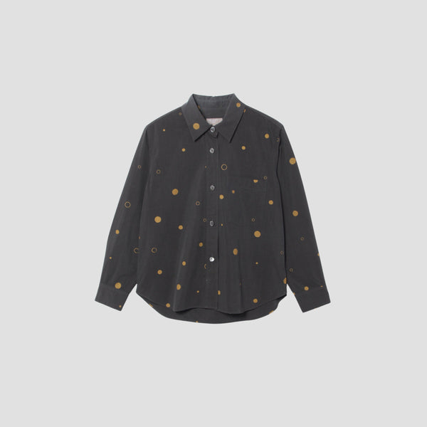 SPOT PRINT COTTON SILK SHIRT