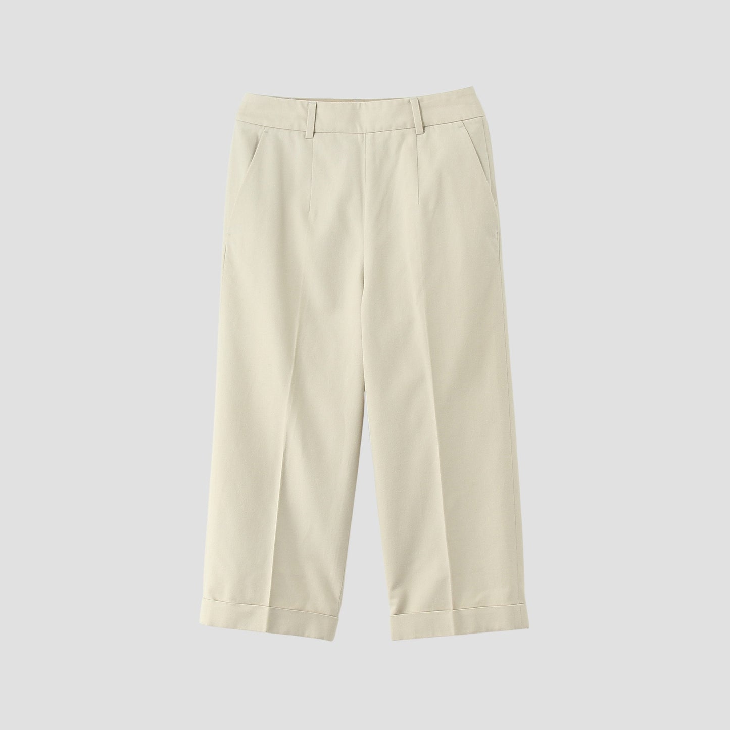 BRUSHED COTTON WOOL TROUSERS