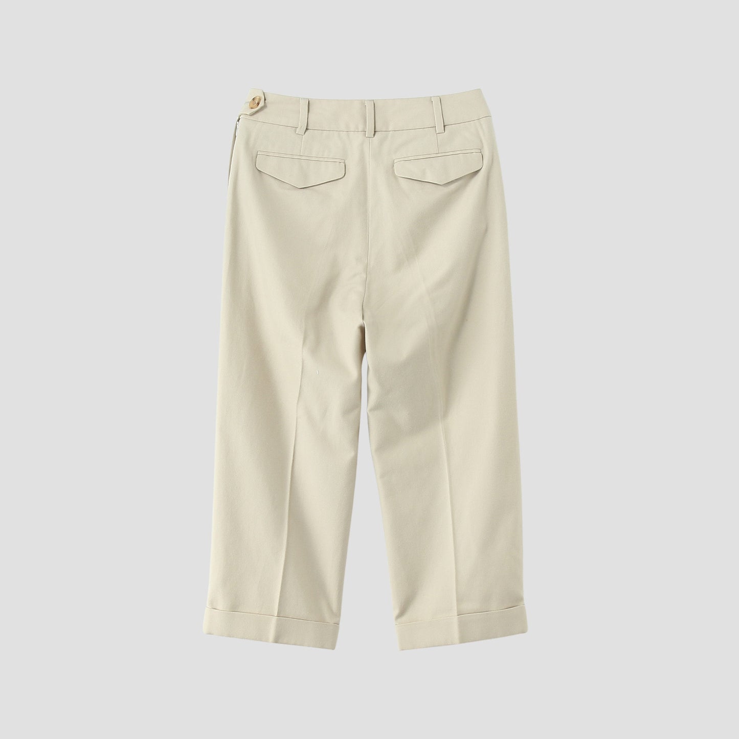 BRUSHED COTTON WOOL TROUSERS