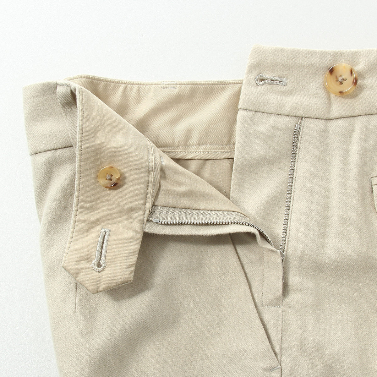 BRUSHED COTTON WOOL TROUSERS