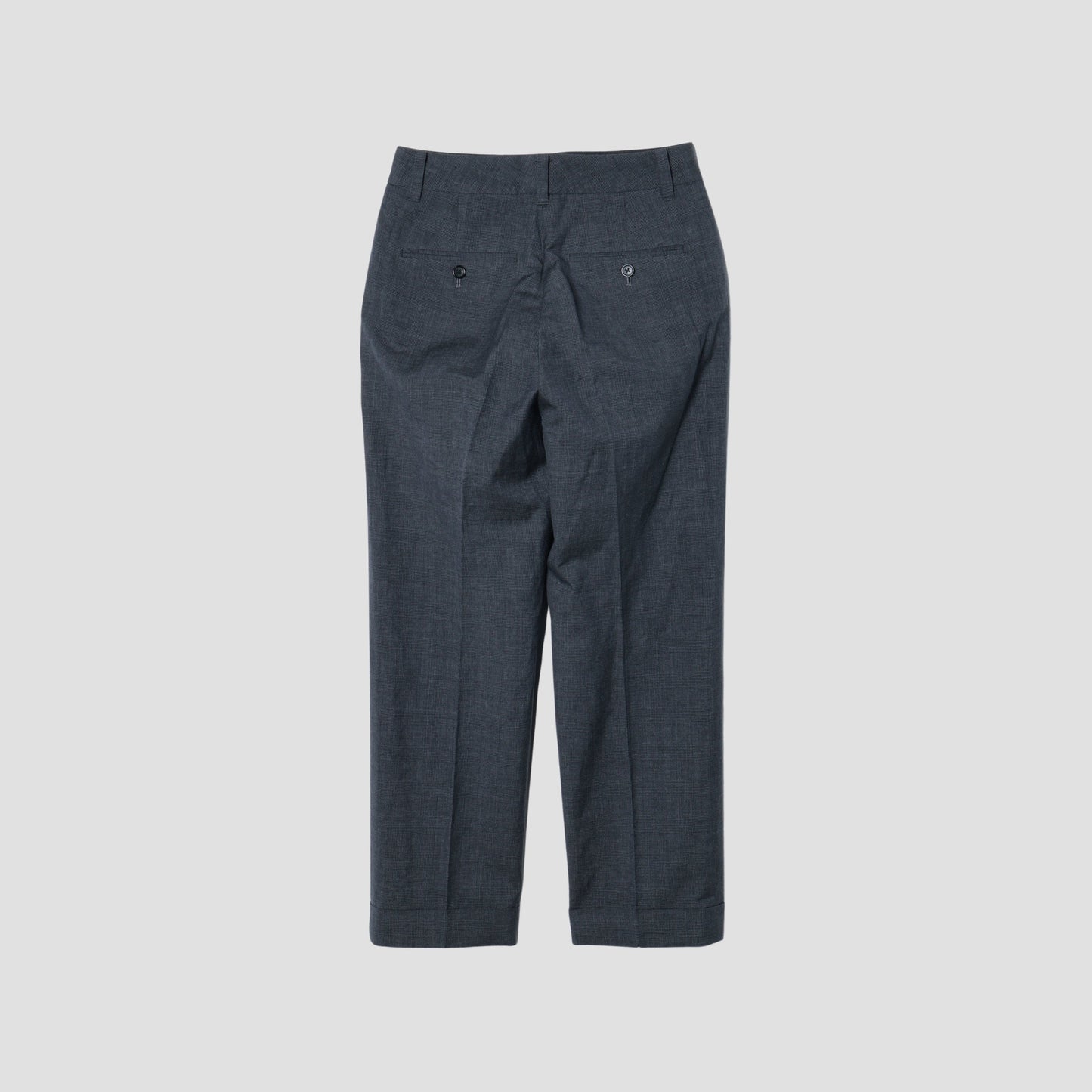 PRINCE OF WALES CHECK WOOL LINEN TROUSERS