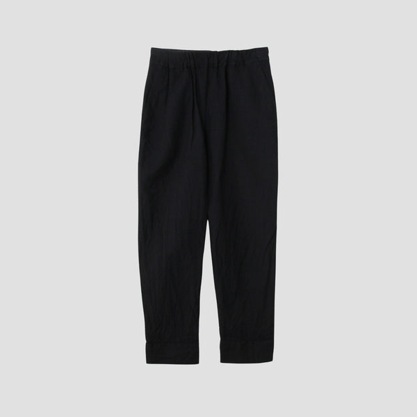 PLAINWEAVE WOOL LINEN TROUSERS