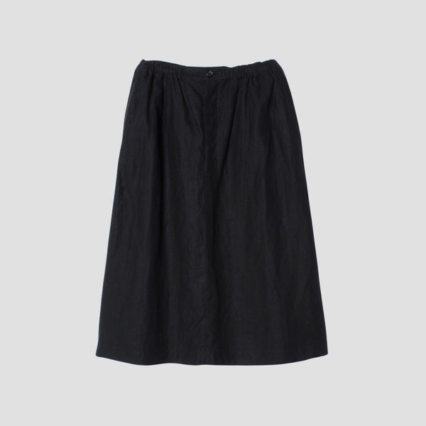 DENSE FINE LINEN POPLIN SKIRT