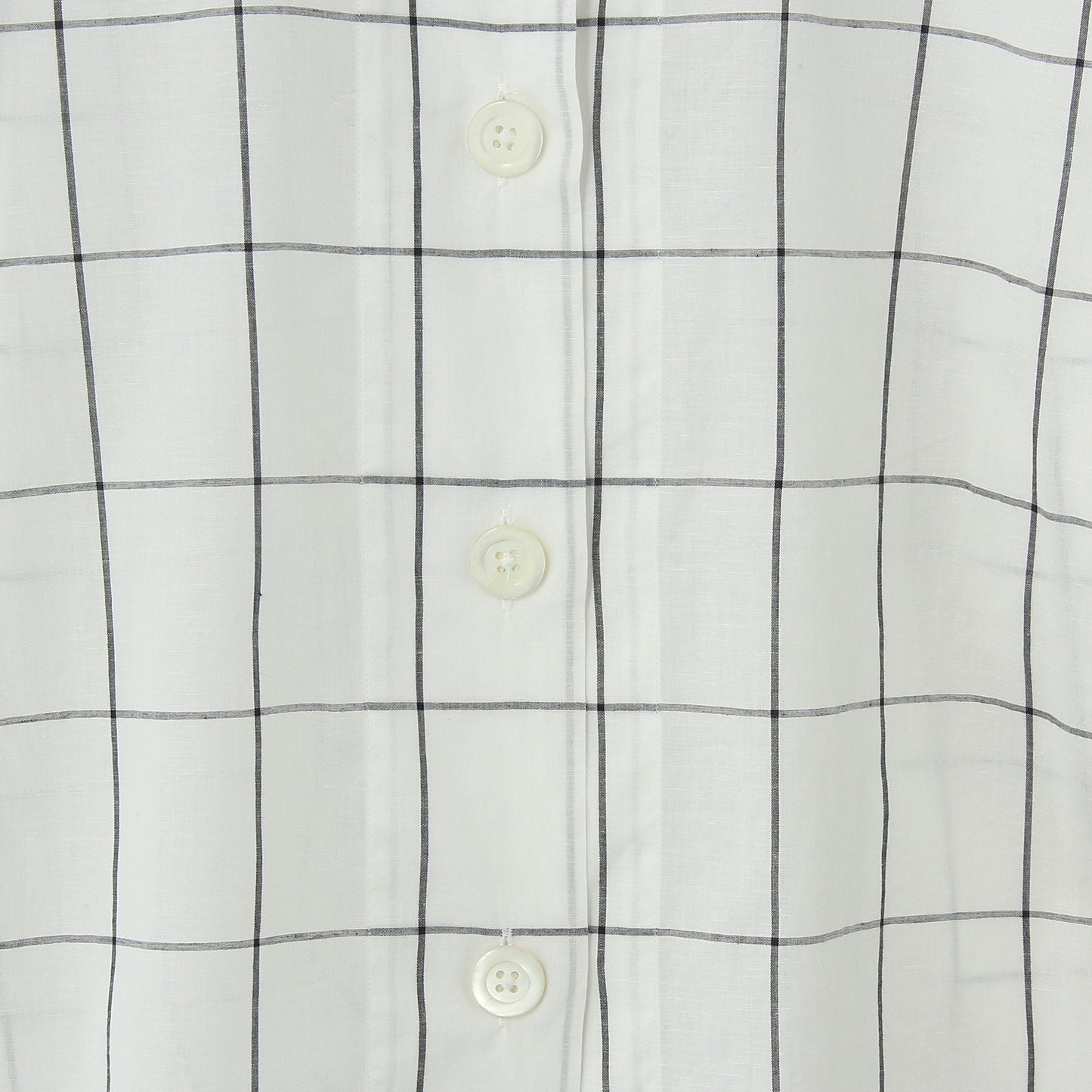 WINDOWPANE CHECK COTTON LINEN SHIRT
