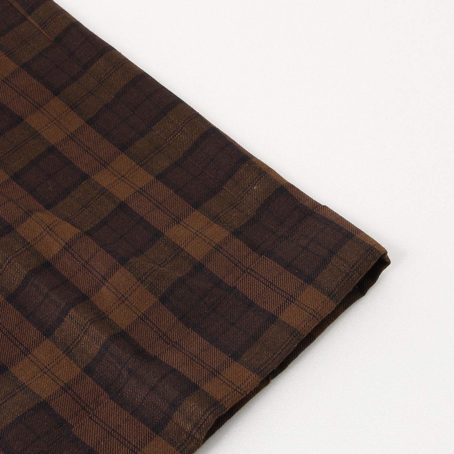 CHECK WOOL LINEN BLEND TROUSERS