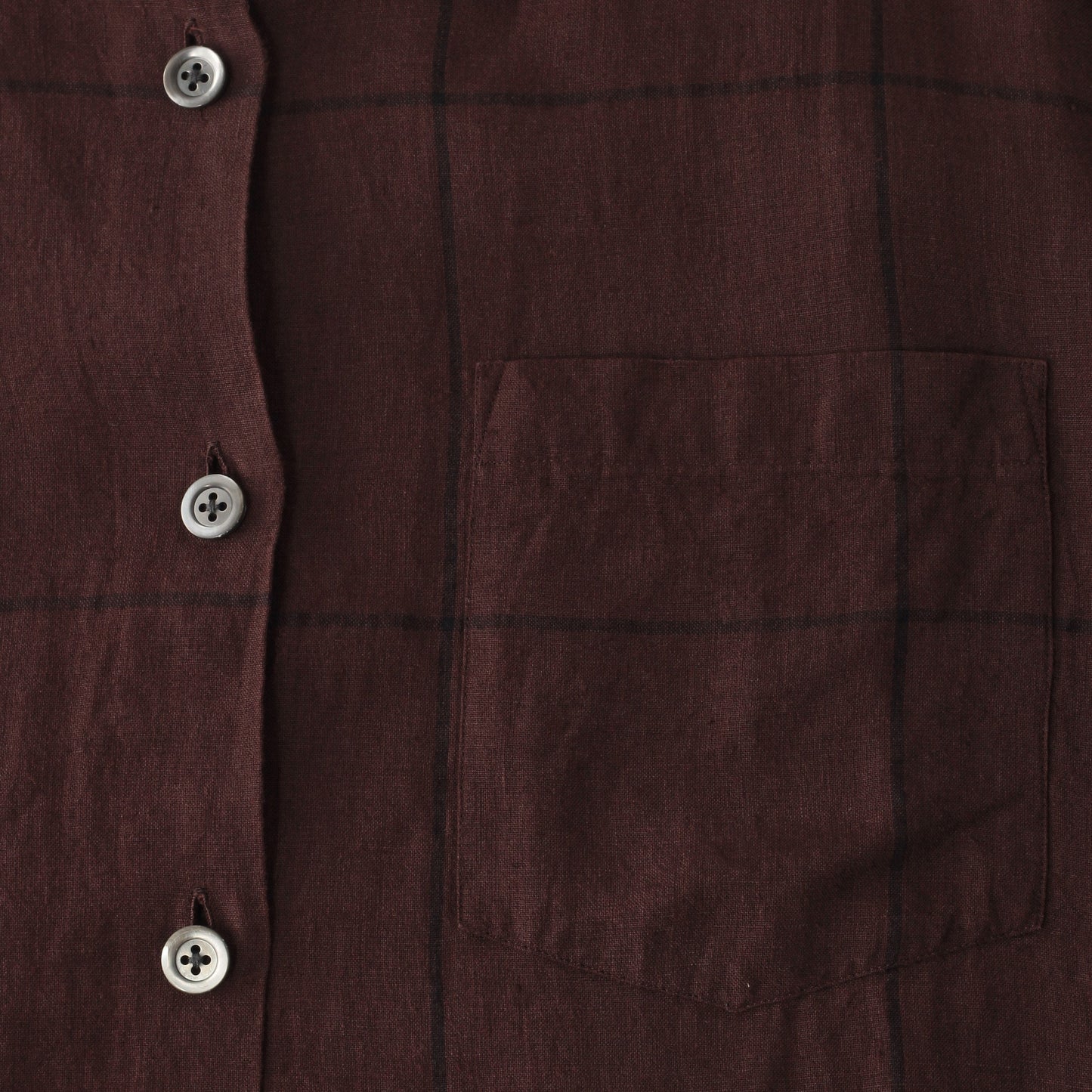 LARGE WINDOWPANE LINEN DRESS