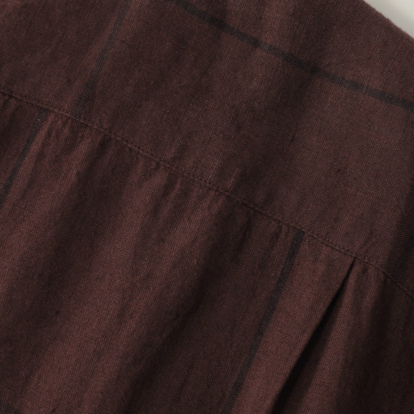 LARGE WINDOWPANE LINEN DRESS